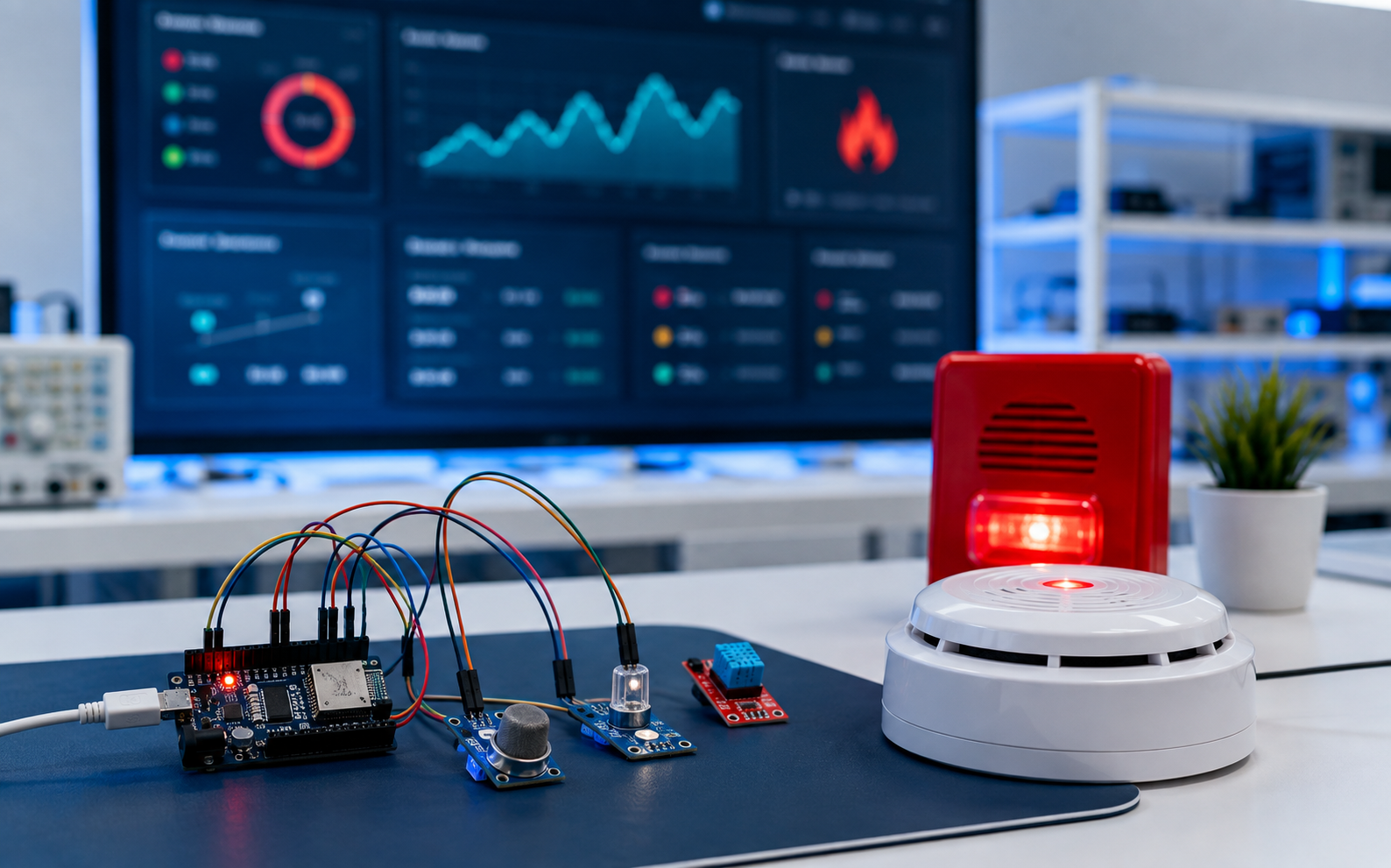 Fire Detection System project visualization